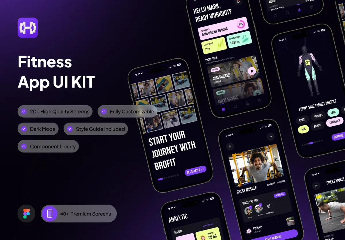 BROFIT - Fitness App UI Kit