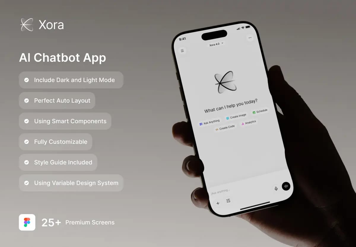 Xora – AI Chatbot Apps UI Kit