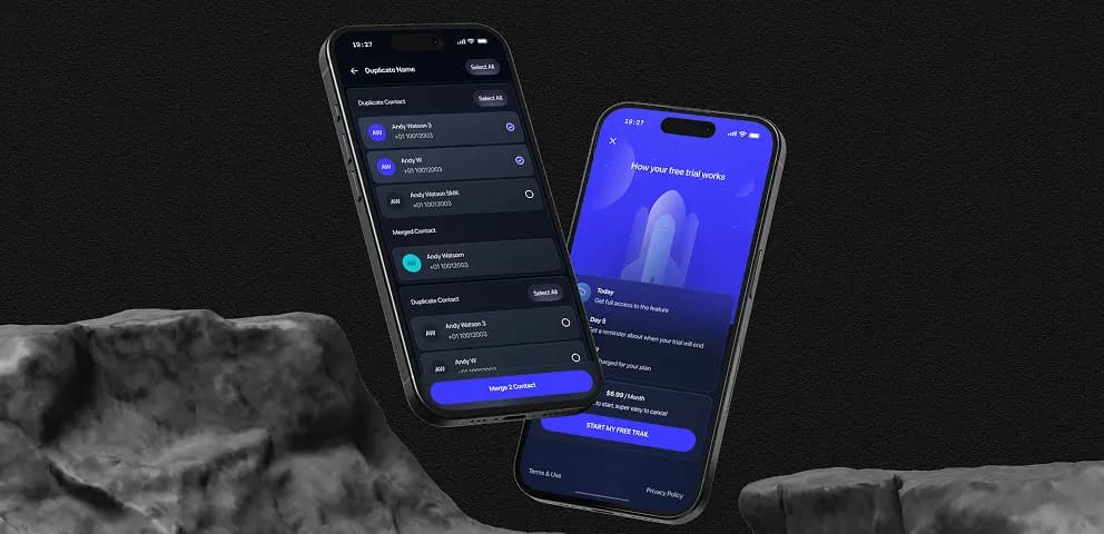Cleaner Pro storage cleaner app screens designed by Potara Studio