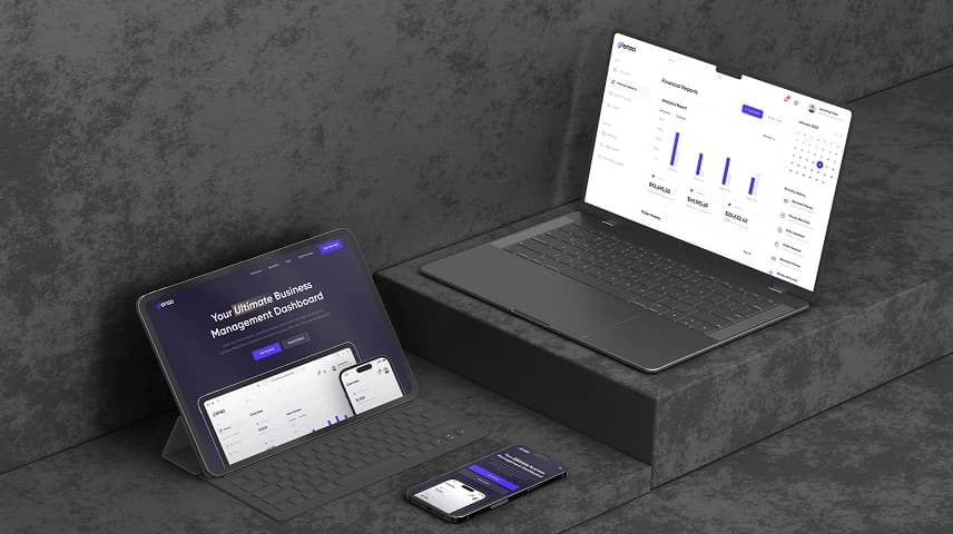 Enso business management app screens designed by Potara Studio